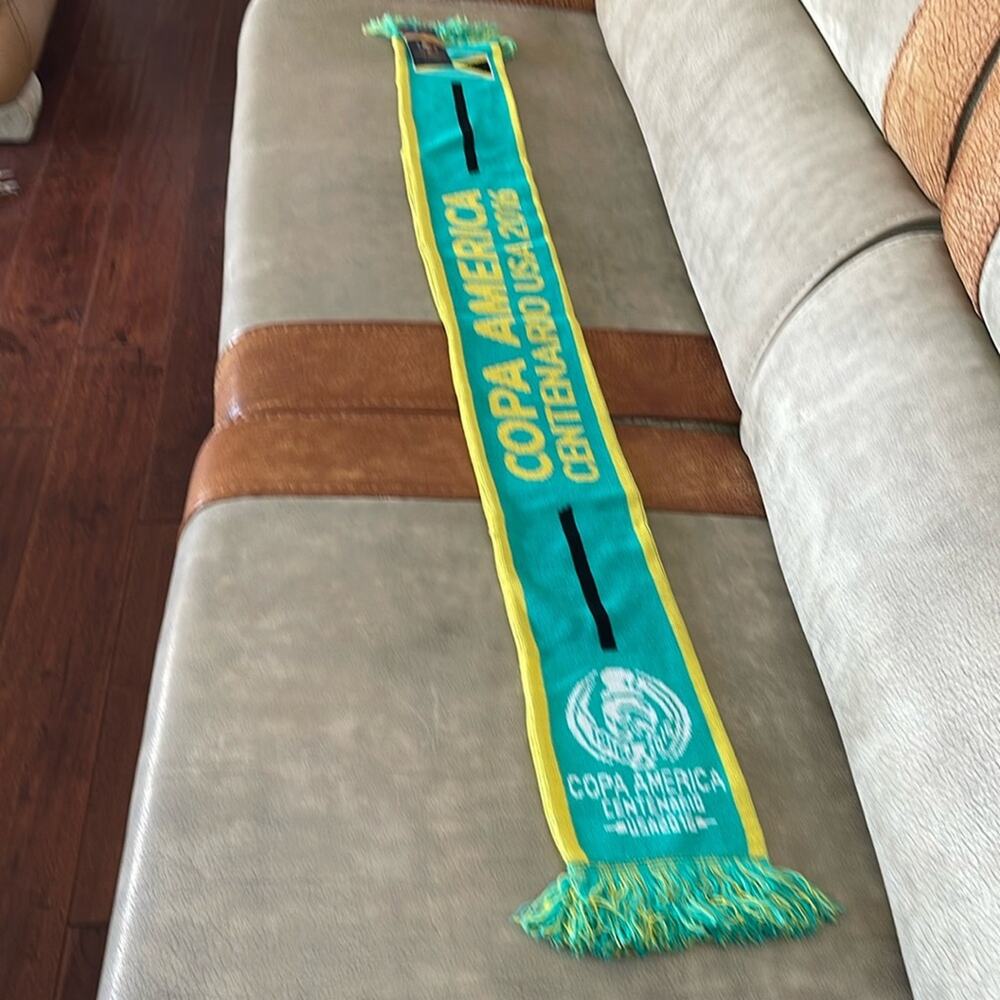 Jamaica Copa America Centenario Scarf USA 2016 Soccer Collectibles Green Yellow - Picture 4 of 11